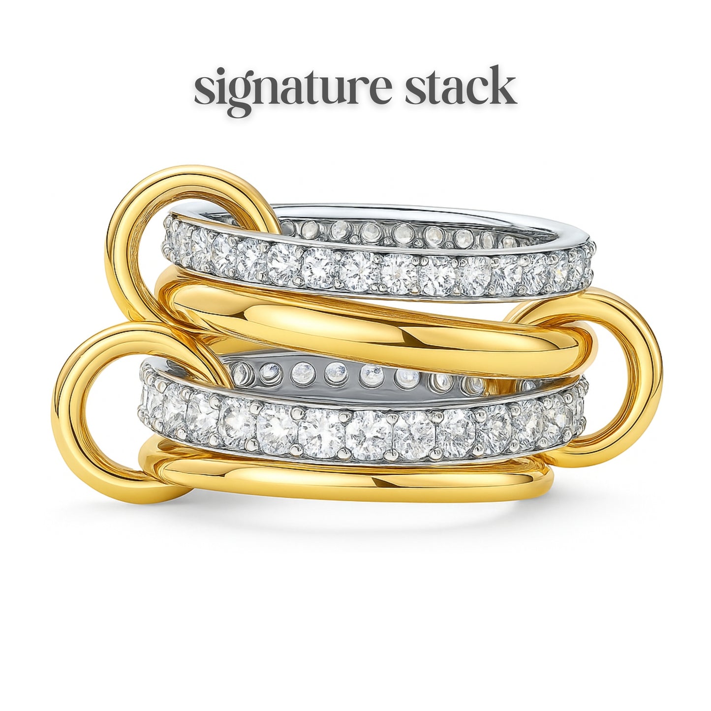 Luxe Interlinked Stacking Rings
