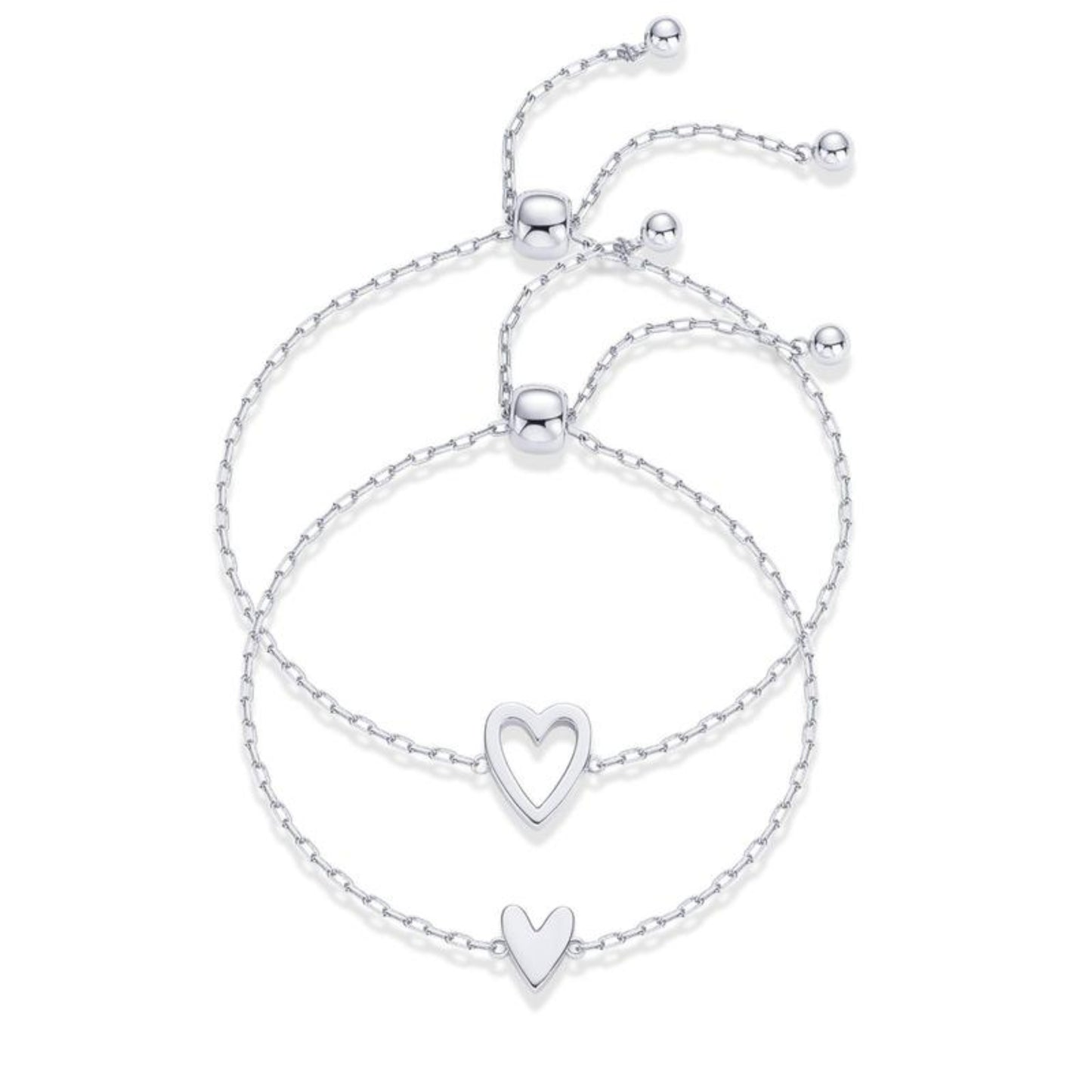 The Heart Link Matching Bracelet Set