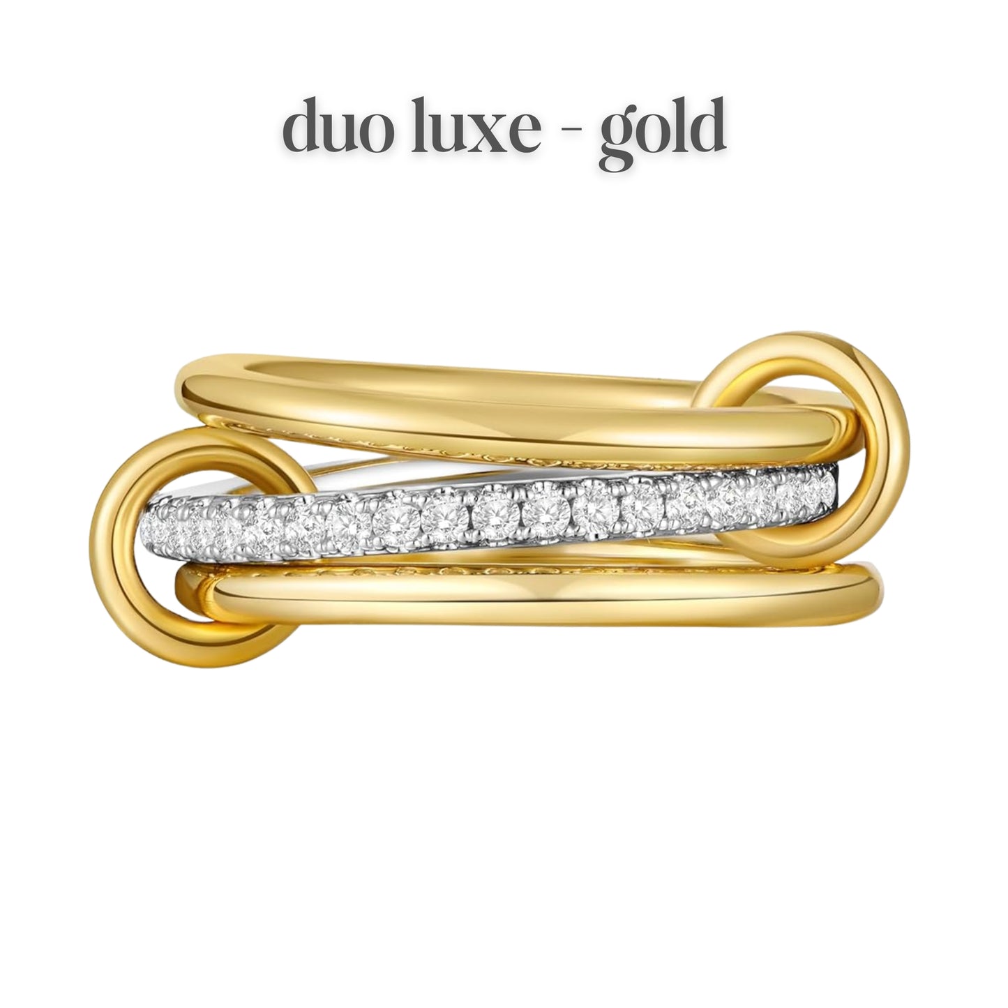 Luxe Interlinked Stacking Rings