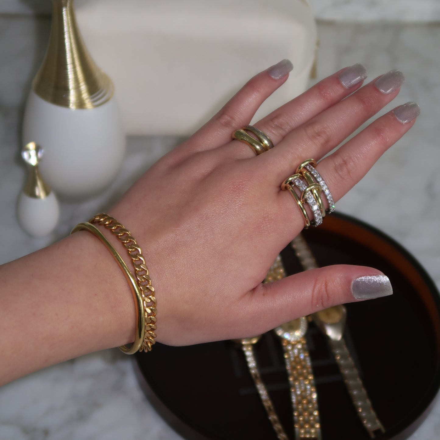 Luxe Interlinked Stacking Rings