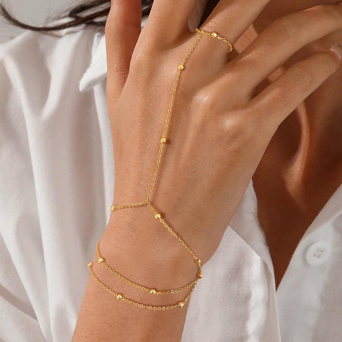 Signature 14K Gold Hand Chain