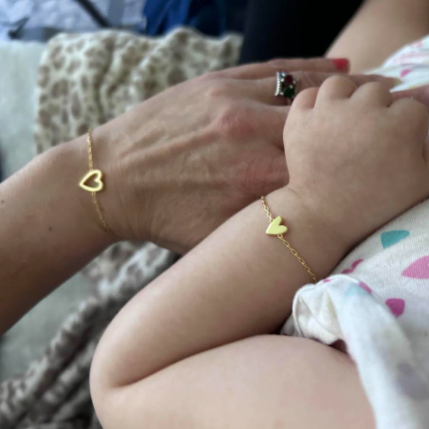 The Heart Link Matching Bracelet Set