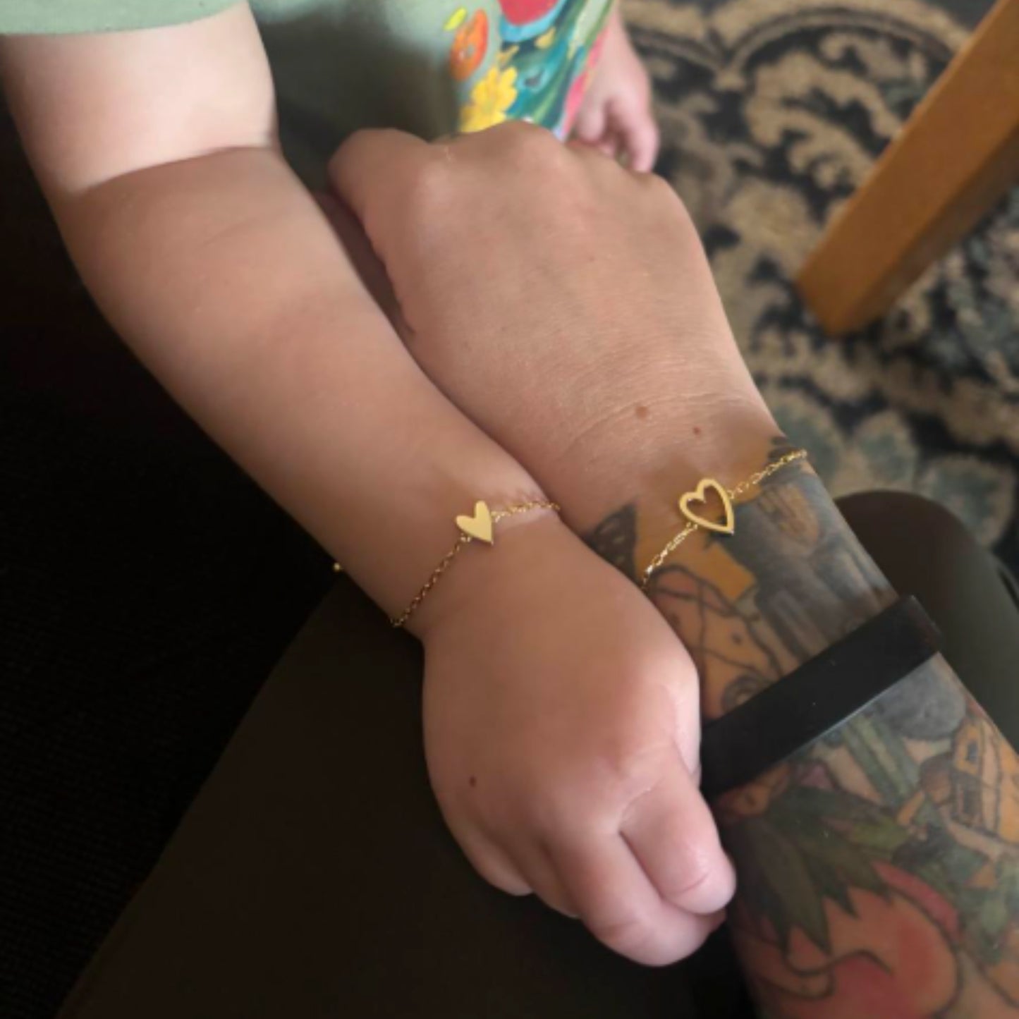 The Heart Link Matching Bracelet Set