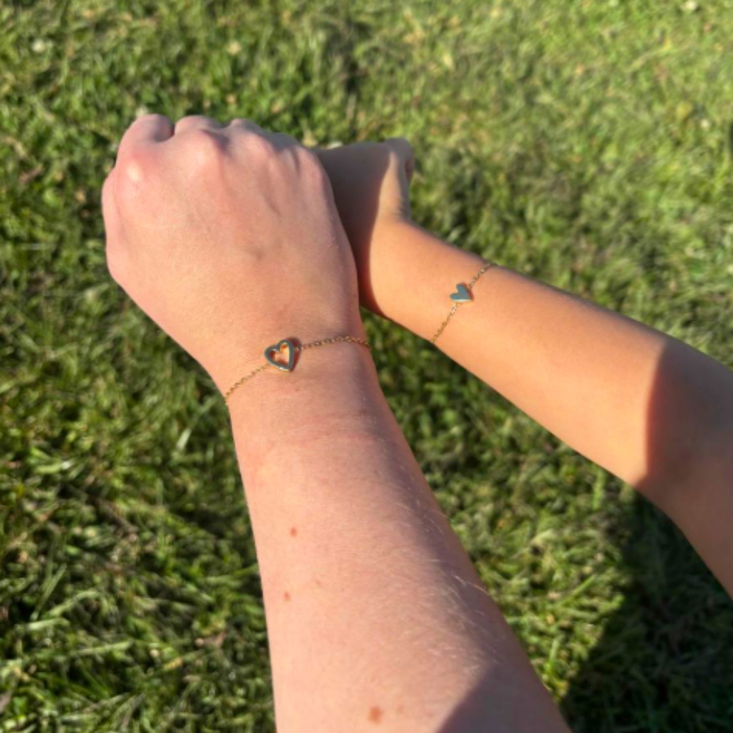 The Heart Link Matching Bracelet Set