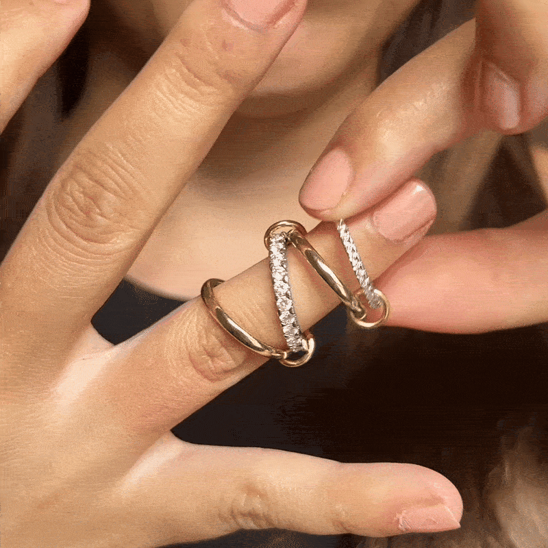 Luxe Interlinked Stacking Rings