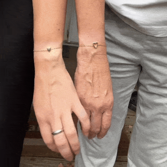 The Heart Link Matching Bracelet Set