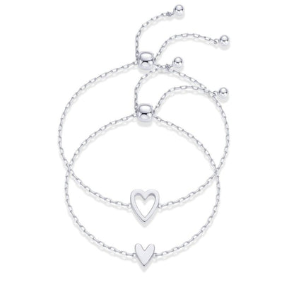 The Heart Link Matching Bracelet Set