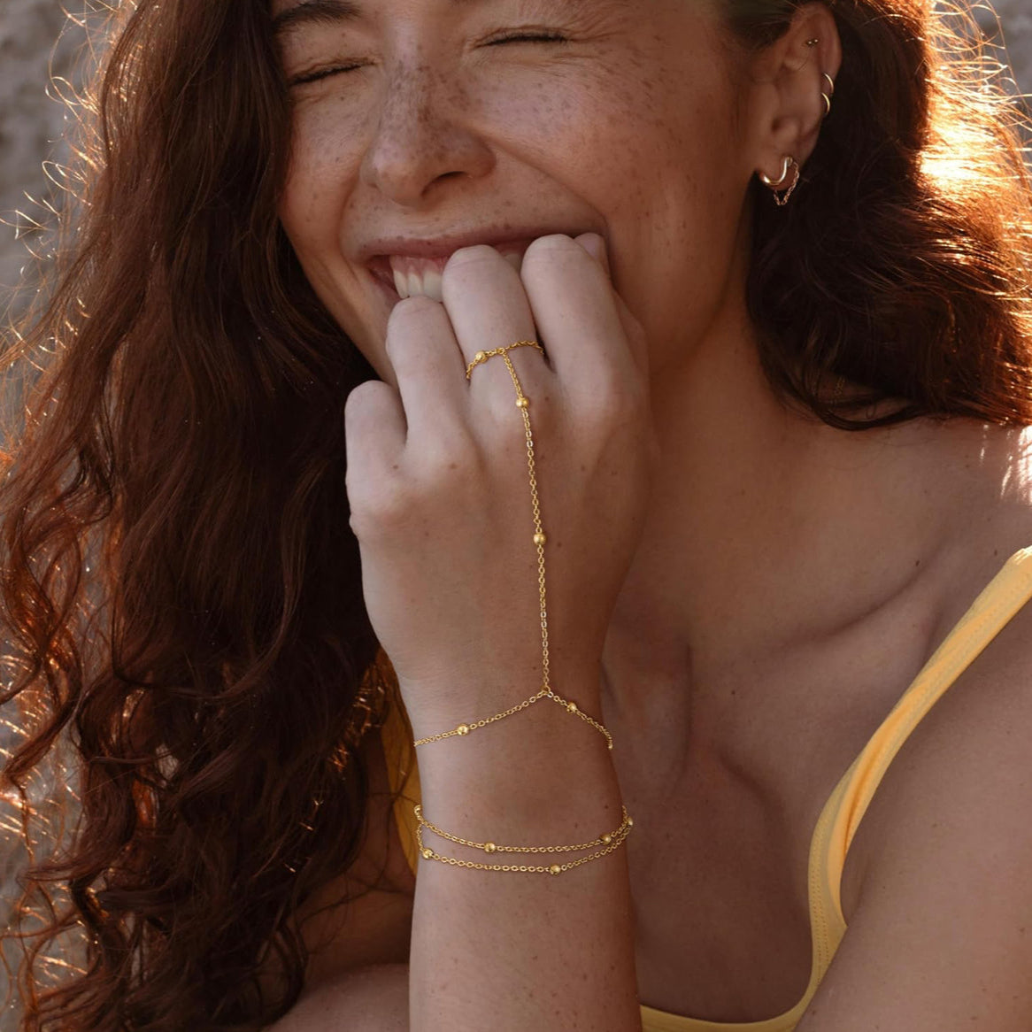 Signature 14K Gold Hand Chain