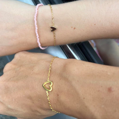 The Heart Link Matching Bracelet Set